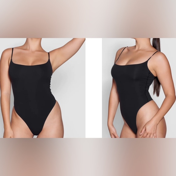 SKIMS Tops Sz 2x Skimsfits Everybody Cami Bodysuit Thong Blackonyx